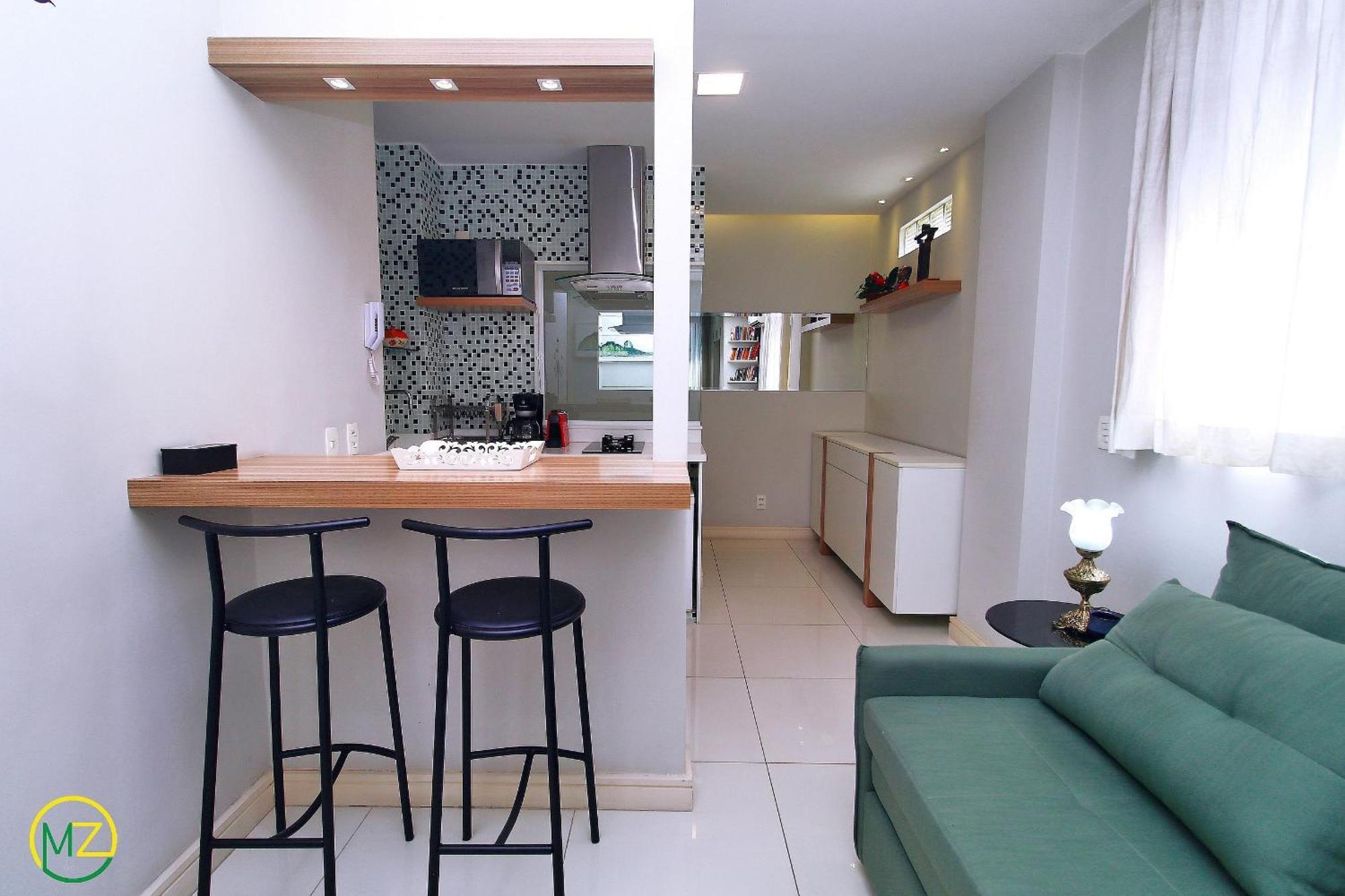 Apartamento Moderno Sala E No Posto 4 Em Copa *